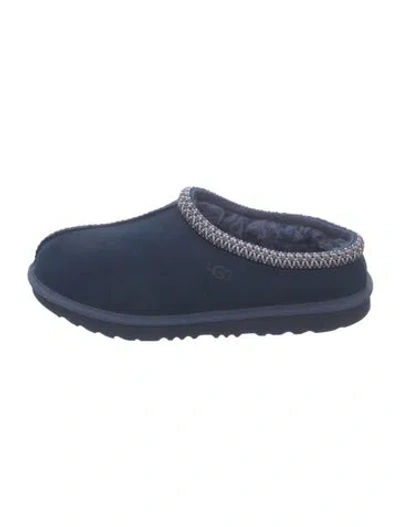 Pre-owned Ugg Suede Slippers In Blue