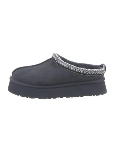 Pre-owned Ugg Suede Slippers In Blue