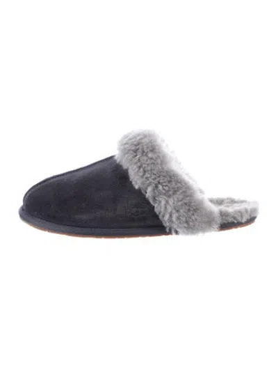 Pre-owned Ugg Suede Slippers In Blue
