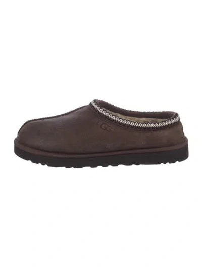 Pre-owned Ugg Suede Slippers In Brown