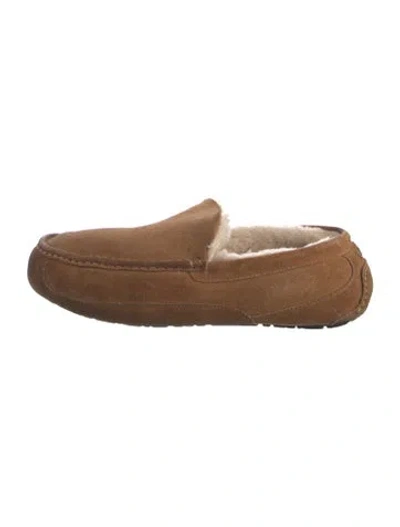 Pre-owned Ugg Suede Slippers In Brown