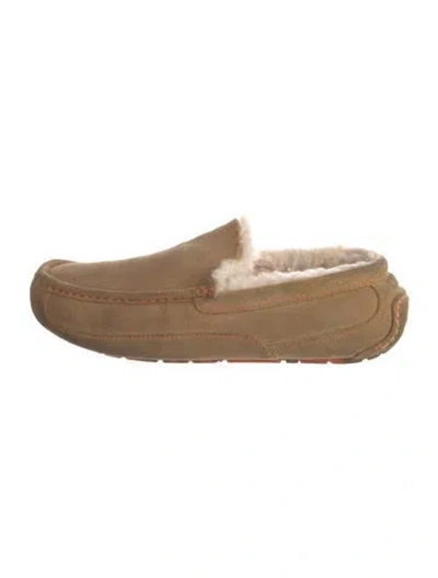Pre-owned Ugg Suede Slippers In Brown