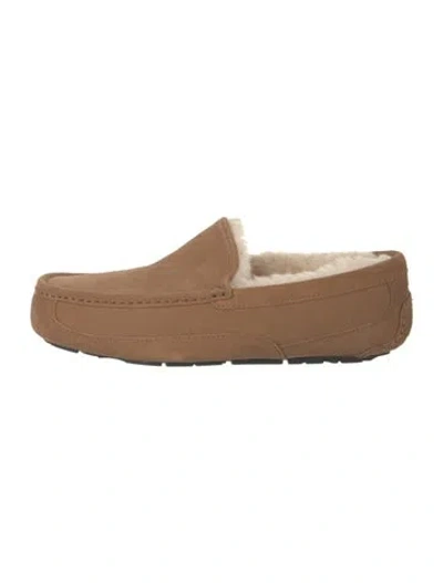 Pre-owned Ugg Suede Slippers In Brown
