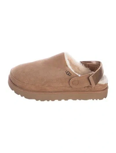 Pre-owned Ugg Suede Slippers In Brown