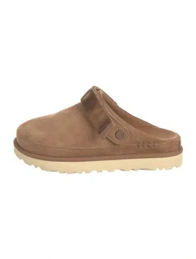 Pre-owned Ugg Suede Slippers In Brown