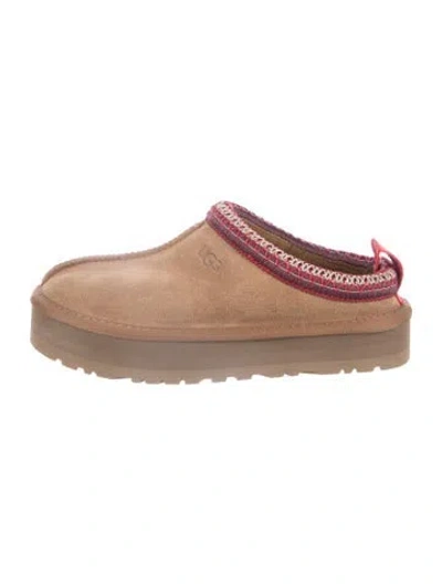 Pre-owned Ugg Suede Slippers In Brown