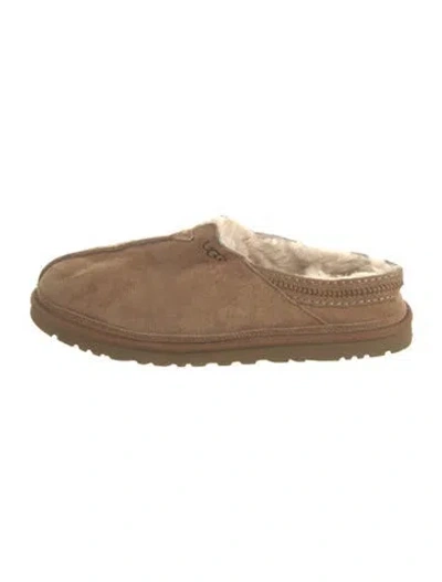 Pre-owned Ugg Suede Slippers In Brown