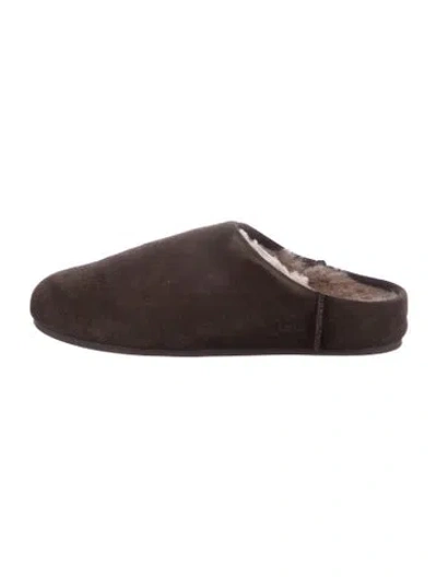 Pre-owned Ugg Suede Slippers In Brown