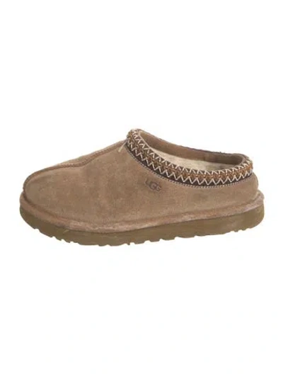 Pre-owned Ugg Suede Slippers In Brown