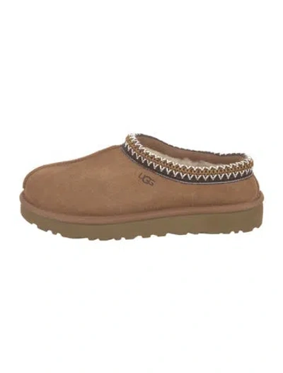 Pre-owned Ugg Suede Slippers In Brown
