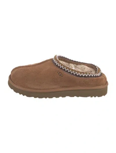 Pre-owned Ugg Suede Slippers In Brown