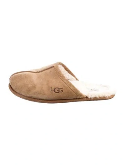 Pre-owned Ugg Suede Slippers In Neutral