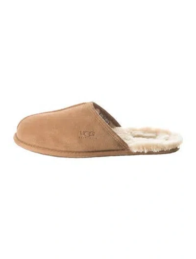 Pre-owned Ugg Suede Slippers In Neutral