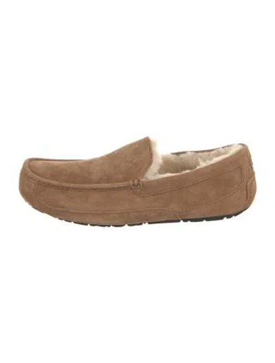 Pre-owned Ugg Suede Slippers In Neutrals