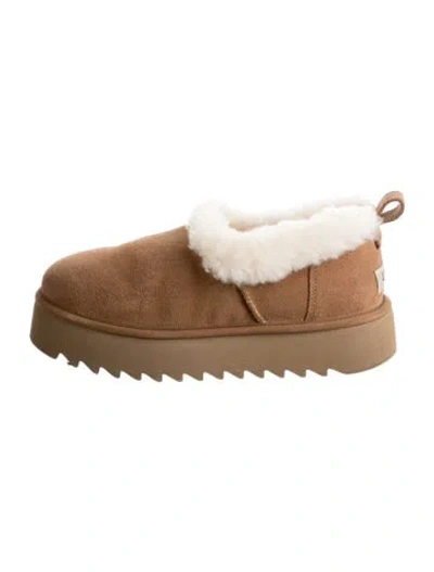Pre-owned Ugg Suede Slippers In Neutrals