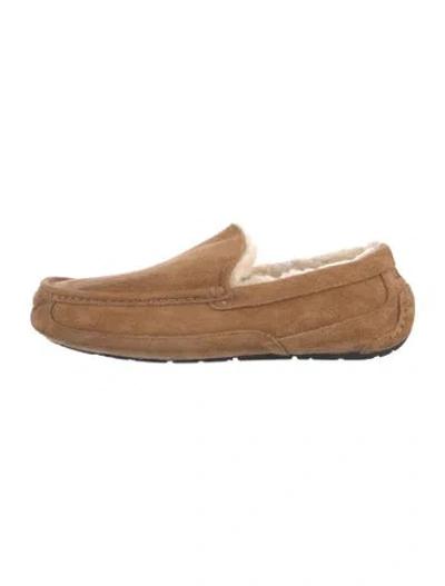 Pre-owned Ugg Suede Slippers In Neutrals