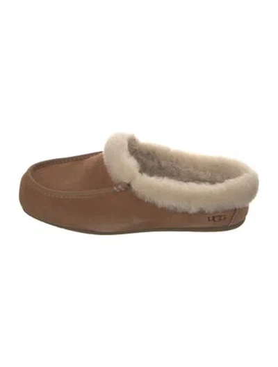 Pre-owned Ugg Suede Slippers In Neutrals