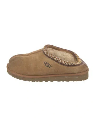 Pre-owned Ugg Suede Slippers In Neutrals