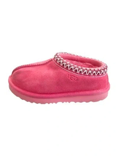 Pre-owned Ugg Babies' Suede Slippers In Pink