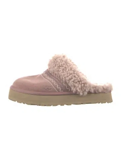 Pre-owned Ugg Suede Slippers In Pink