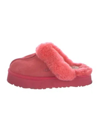 Pre-owned Ugg Suede Slippers In Pink