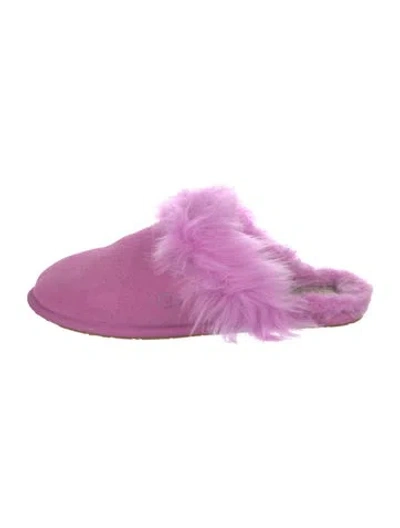 Pre-owned Ugg Suede Slippers In Purple