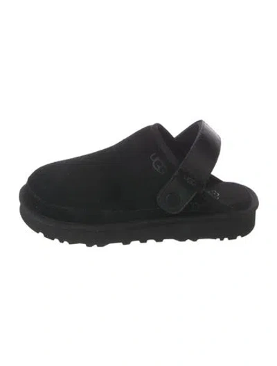 Pre-owned Ugg Suede Slippers W/ Tags In Black