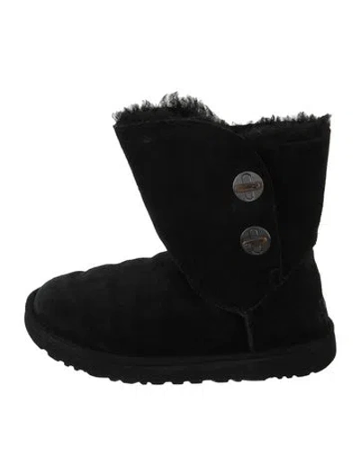 Pre-owned Ugg Suede Slouch Boots In Black
