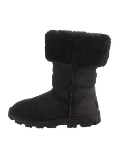Pre-owned Ugg Suede Slouch Boots In Black