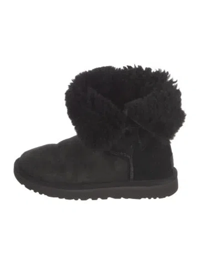 Pre-owned Ugg Suede Slouch Boots In Black