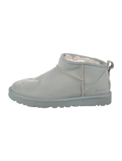 Pre-owned Ugg Suede Slouch Boots In Blue