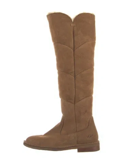 Pre-owned Ugg Suede Slouch Boots In Brown