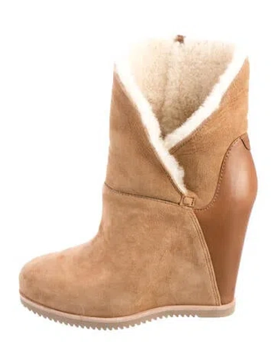 Pre-owned Ugg Suede Slouch Boots In Brown