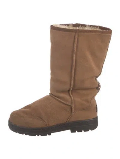 Pre-owned Ugg Suede Slouch Boots In Brown