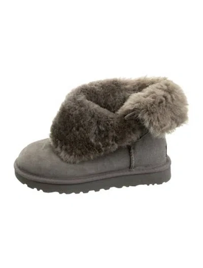Pre-owned Ugg Suede Slouch Boots In Grey