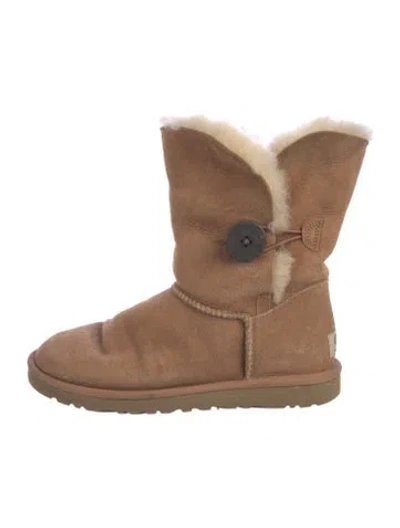 Pre-owned Ugg Suede Slouch Boots In Neutrals