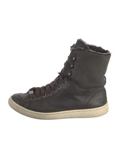Pre-owned Ugg Suede Sneakers In Black