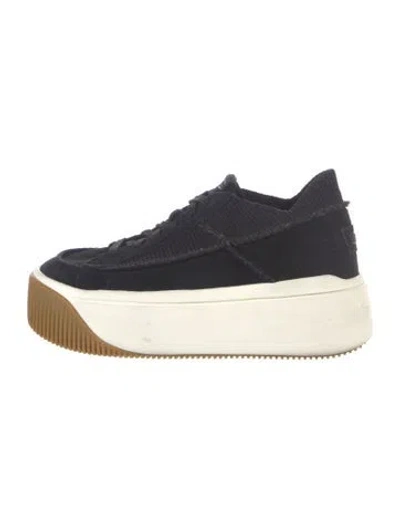 Pre-owned Ugg Suede Sneakers In Black/white