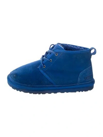 Pre-owned Ugg Suede Sneakers In Blue