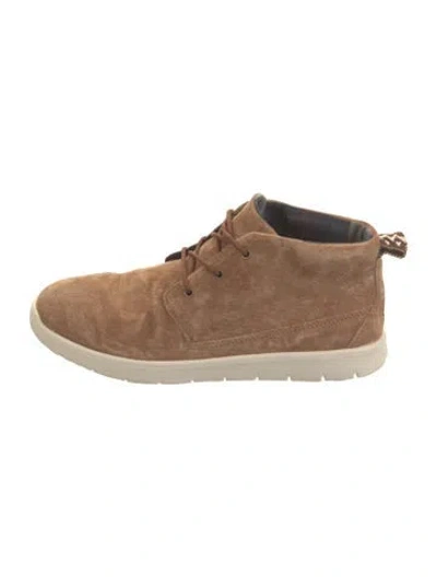 Pre-owned Ugg Suede Sneakers In Brown