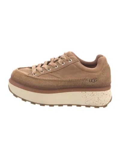 Pre-owned Ugg Suede Sneakers In Brown