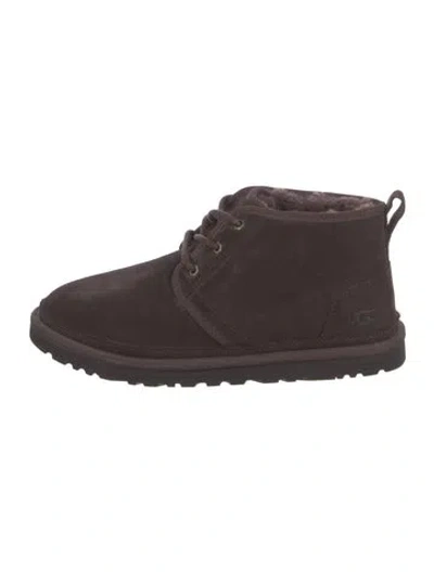 Pre-owned Ugg Suede Sneakers In Burgundy