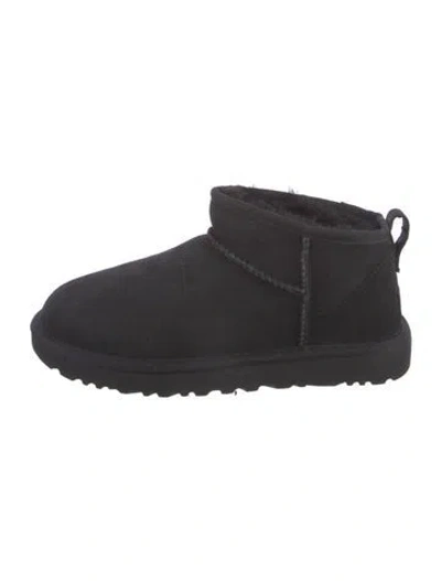 Pre-owned Ugg Suede Snow Boots In Black