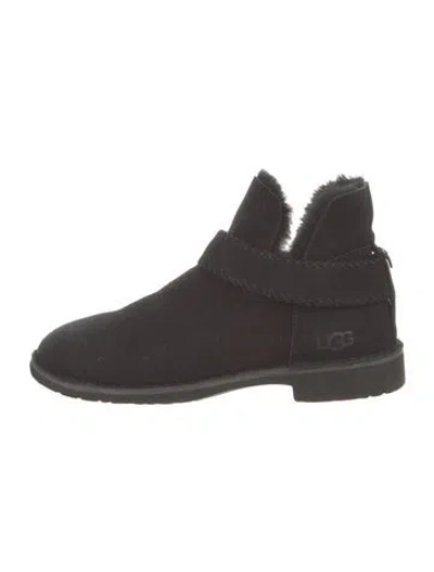Pre-owned Ugg Suede Snow Boots In Black