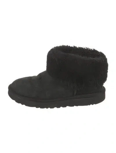 Pre-owned Ugg Suede Snow Boots In Black