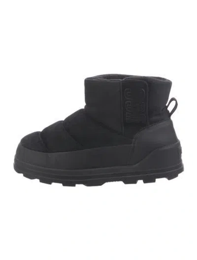 Pre-owned Ugg Suede Snow Boots In Black