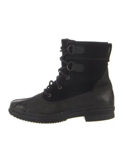 Pre-owned Ugg Suede Snow Boots In Blue