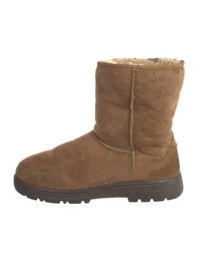 Pre-owned Ugg Suede Snow Boots In Brown