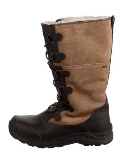 Pre-owned Ugg Suede Snow Boots In Brown
