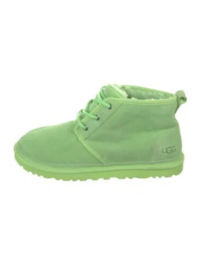 Pre-owned Ugg Suede Snow Boots In Green